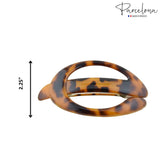 Parcelona French Buckle Cut Out Savana Large 4” Celluloid  Hair Clip Barrette