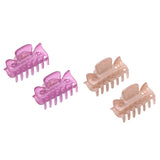 Parcelona French Classic 1.5" Small Celluloid Set of 3 Hair Claws for Women