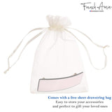 French Amie Medium Fine Wide Rectangular Handmade Hair Barrette for Women