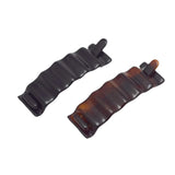 Parcelona French Crinkled Shell Small Metal Free Celluloid Hair Barrette