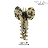 French Amie Thin Oval Large 4 1/4” Handmade Celluloid Jaw Hair Claw for Women