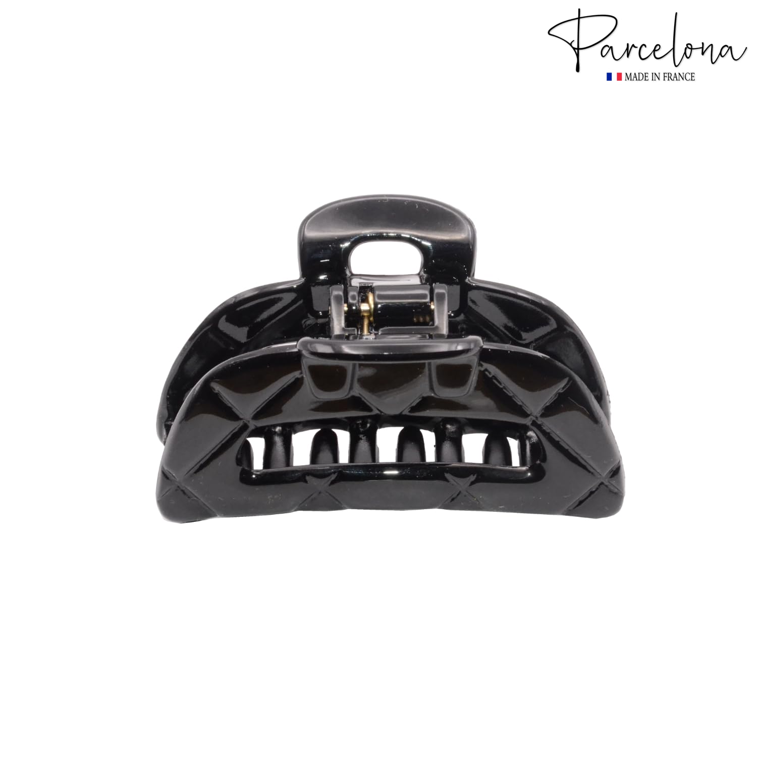 Parcelona French Elite Medium Cellulose Covered Spring Jaw Hair Claw Clamp