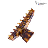 Parcelona French Pinch Medium Celluloid Covered Spring Jaw Hair Claw for Women