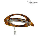 Parcelona French Buckle Cut Out Savana Large 4” Celluloid  Hair Clip Barrette