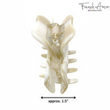 French Amie Classic Butterfly 3" Handmade Cellulose Interlocking Teeth Hair Claw