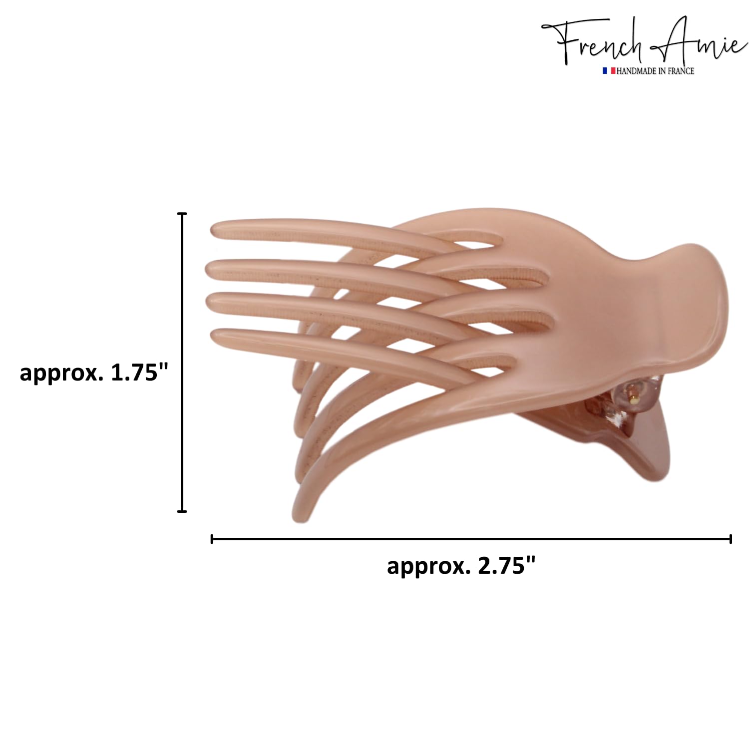 French Amie Bear Paw Small 2 ¾” Cellulose Handmade Yoga Jaw Hair Claw for Women