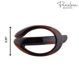 Parcelona French Buckle Cut Out Savana Large 4” Celluloid  Hair Clip Barrette