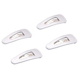 Parcelona French Mini Set of 4 Small 1.25" Celluloid Snap Hair Pins for Women