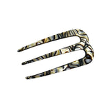 French Amie Tri Prongs 3" Handmade Cellulose Bun Holder Hair Pin Stick for Women