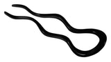 Parcelona French Extra Large Shell 5 Inches Wavy Crink U Shaped Hair Pin
