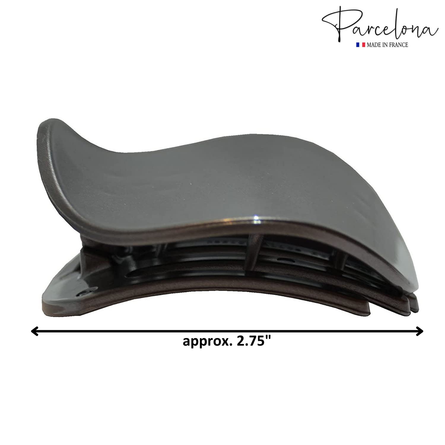 Parcelona French Onde Small 2 3/4" Cellulose Side Slide in Hair Claw for Women