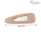 Parcelona French Mini Set of 4 Small 1.25" Celluloid Snap Hair Pins for Women