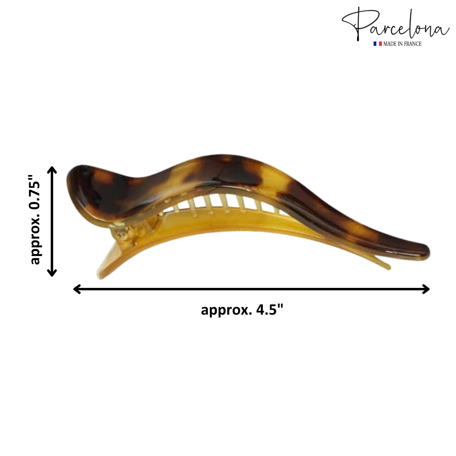 Parcelona French Brill Beak Large Cellulose Slide in Claw Clip Clamp for Women