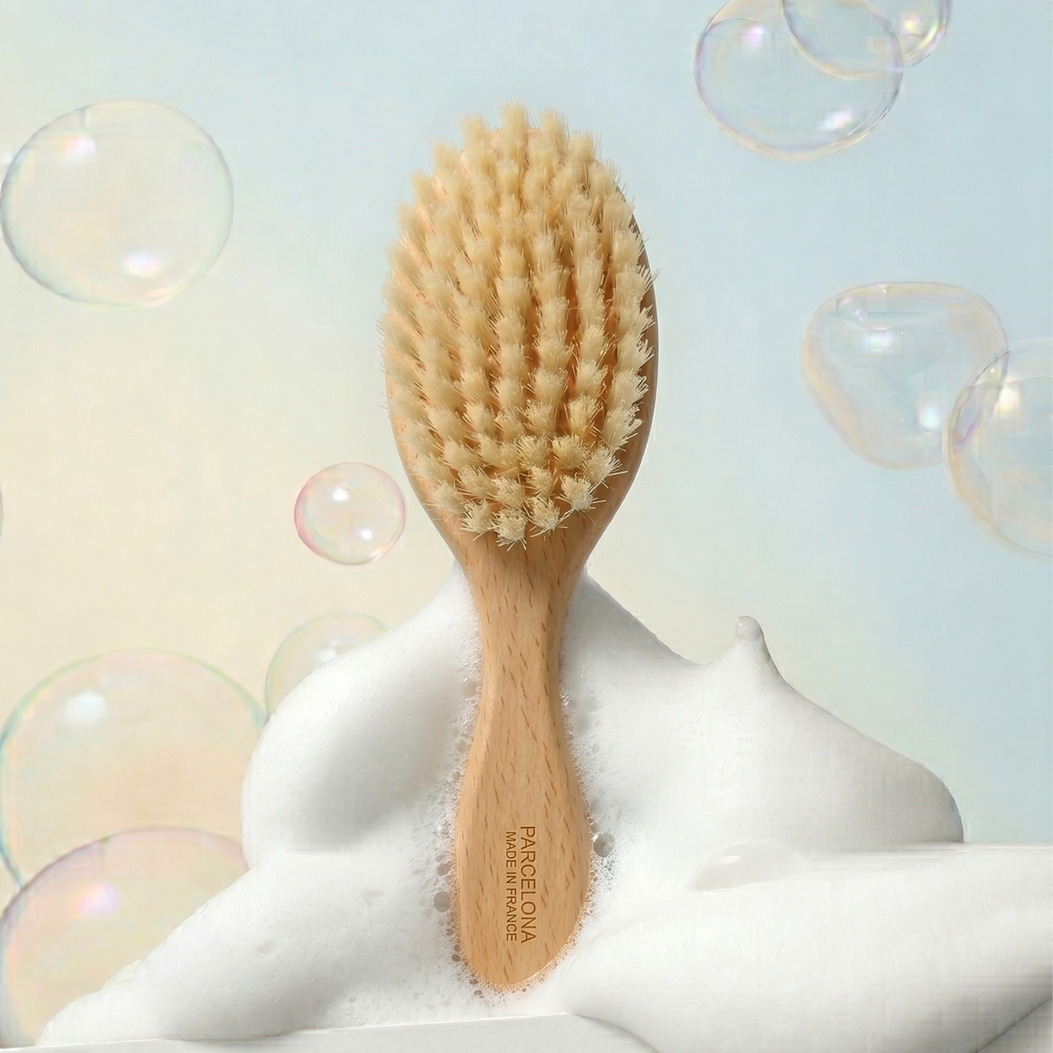 Parcelona French Grooming Combo 6” Cellulose Baby Brush and Comb for Toddlers