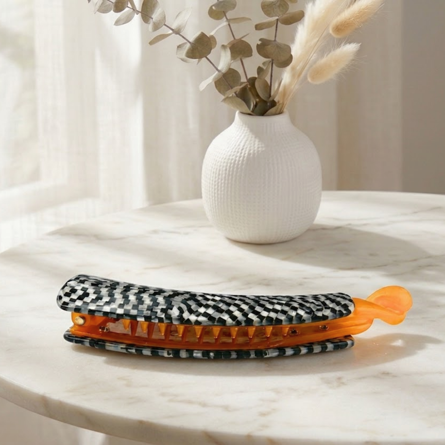Moeni Curve Large 4 Inch Cellulose Acetate Banana Hair Clip for Women
