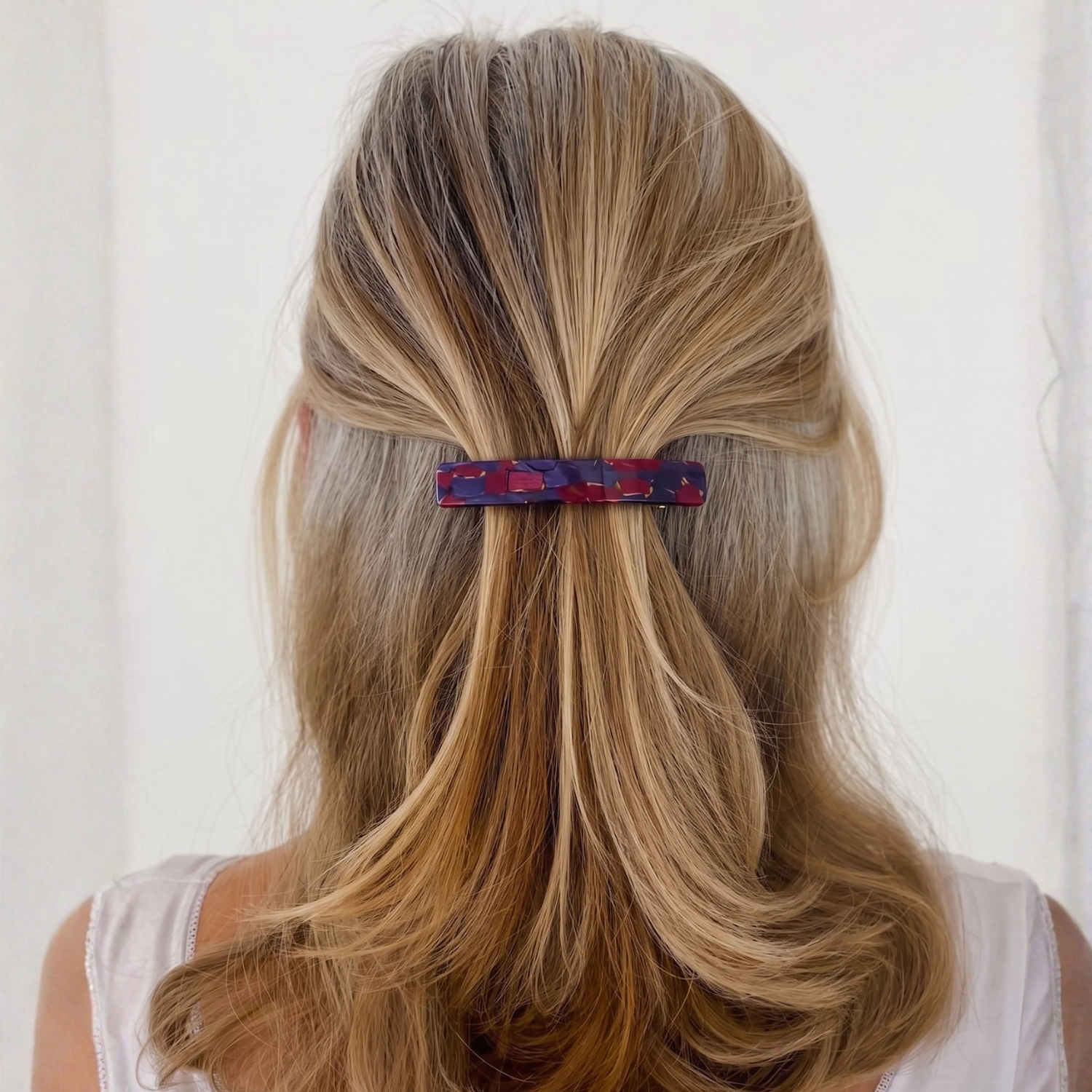 French Amie Small 2 1/4" Cellulose Handmade Hair Barrette for Women and Girls