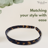 French Amie Handmade 1/2" Celluloid Non Brittle Hair Headband for Girls