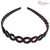 Parcelona French Bubbles Light Shell Cellulose 1/2 Inch Hair Head Band Headband