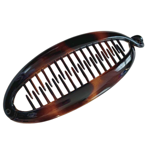 Parcelona French Large 5.5" Celluloid Ponytail Holder Banana Hair Clip for Women