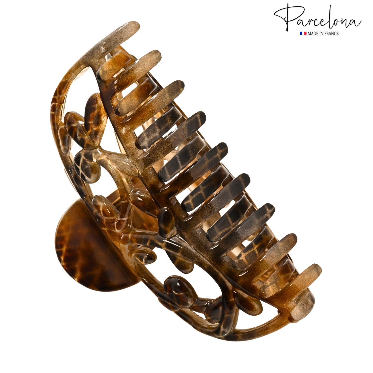 Parcelona French New Jardin Medium Cellulose Jaw Hair Claw for Women and Girls