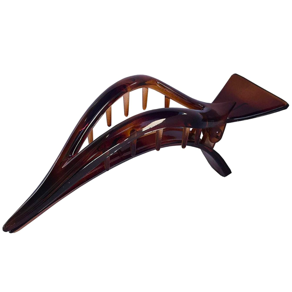Parcelona French Cardinal Beak Shell Celluloid Medium Hair Slider Yoga Claw Clip