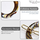French Amie Mini Circle Celluloid Handmade Hair Clips Snap on Side Slide Clip
