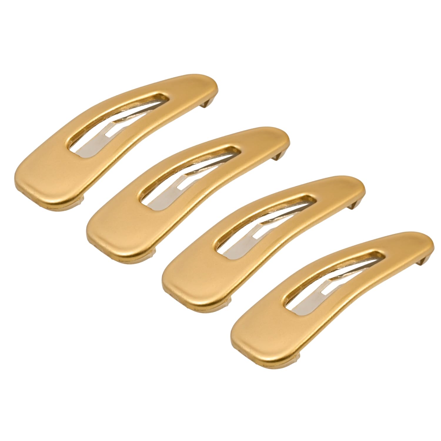 Parcelona French Mini Set of 4 Mini 1.25" Cellulose Snap Hair Pins for Women