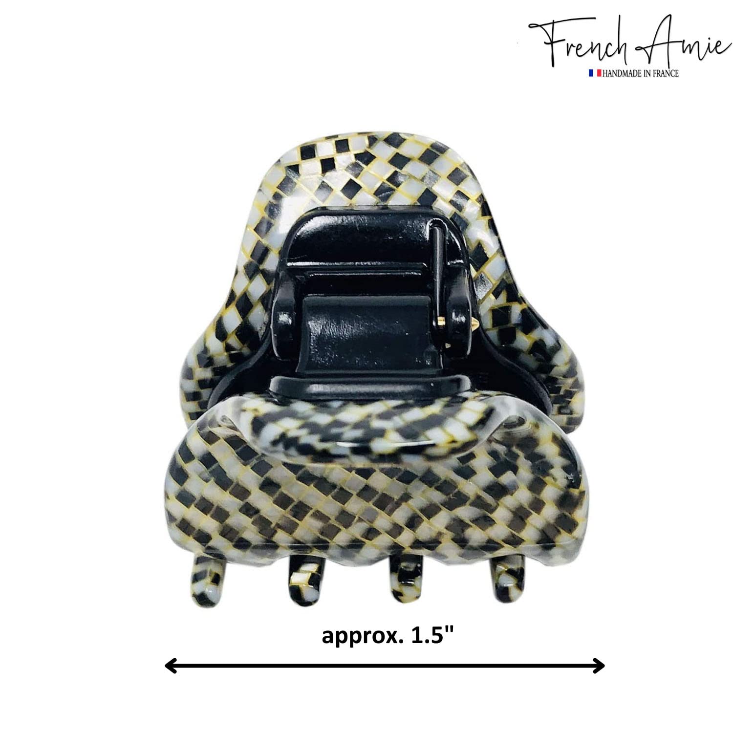 French Amie Belle 1 1/2" Mini Handmade Hair Claw French Acetate Jaw Clip for Women