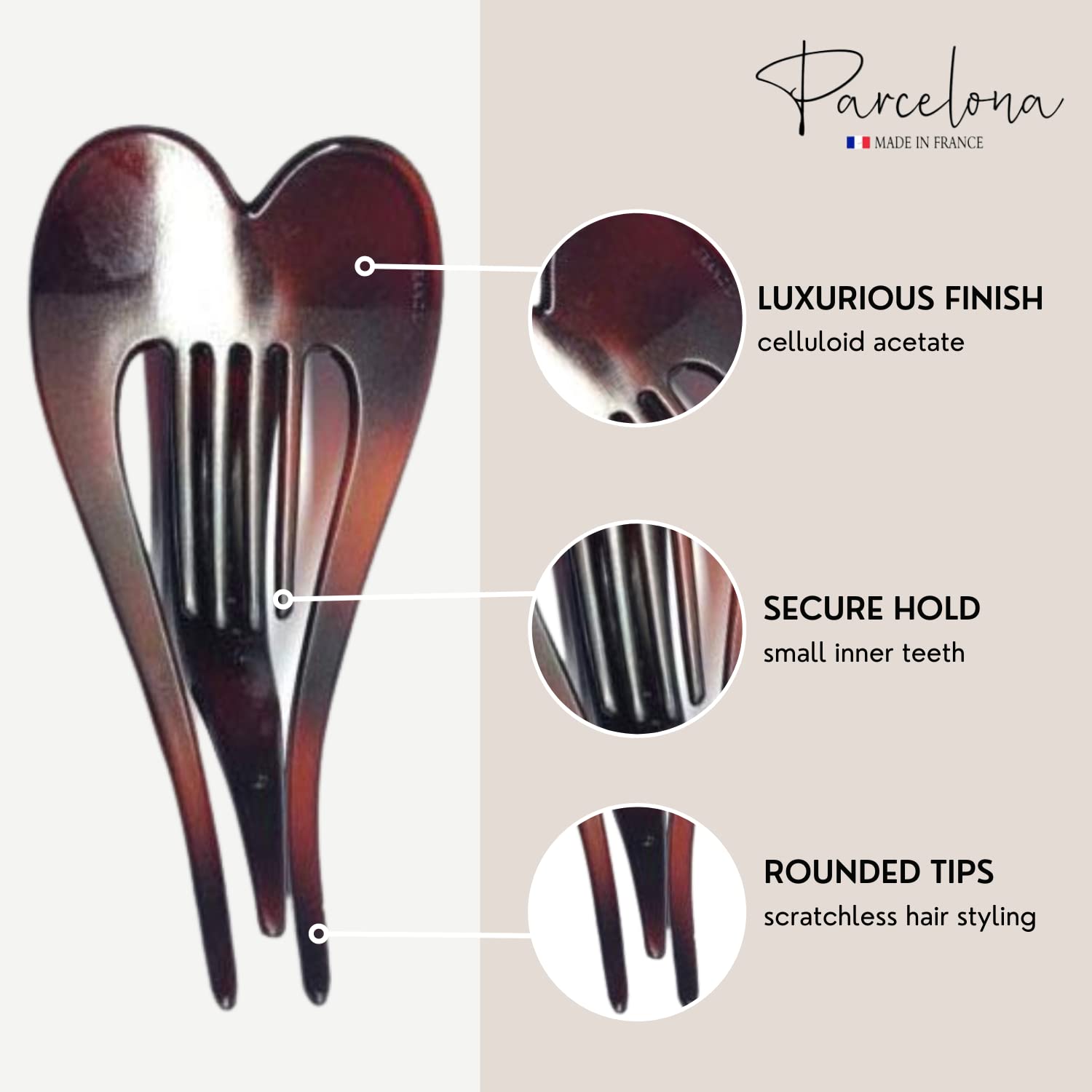 Parcelona French Pelican Large 5 Inches Side Slide Hair Claw Clip Clamp Clutcher