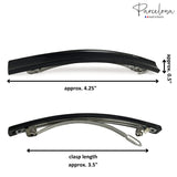 Parcelona French Long and Thin Large Celluloid Hair Barrette for Women and Girls