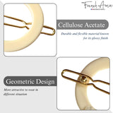 French Amie Mini Circle Celluloid Handmade Hair Clips Snap on Side Slide Clip