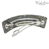 French Amie Handmade Curved Medium Automatic Strong Grip Hair Clip Barrette