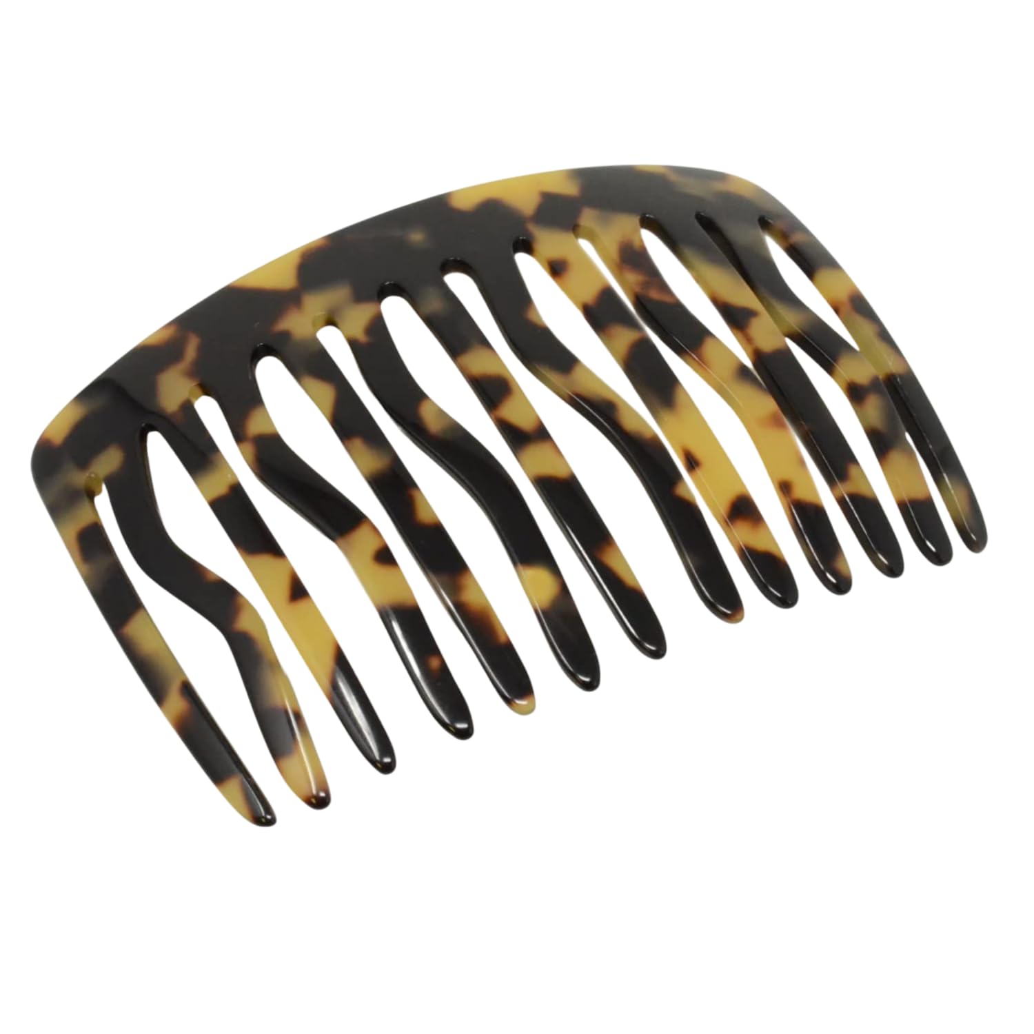 French Amie Fab 13 Teeth Medium Handmade Celluloid Side Hair Comb for Women
