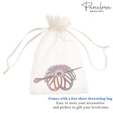 Parcelona French Radial 3.5" Celluloid Chignon Hair Slide Pin Thru Bun Cover