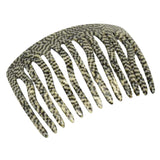 French Amie Fab 13 Teeth Medium Handmade Celluloid Side Hair Comb for Women