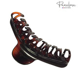 Parcelona French Curvy Large 5 Inches Long Celluloid Tortoise Shell Hair Claw