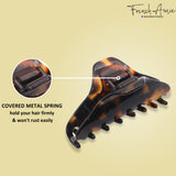 French Amie Director Thin and Narrow Small Handmade Celluloid Hair Claw for Women