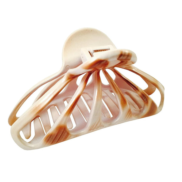 Parcelona French Rain Drop 4" Large Celluloid Jaw Hair Claw for Women