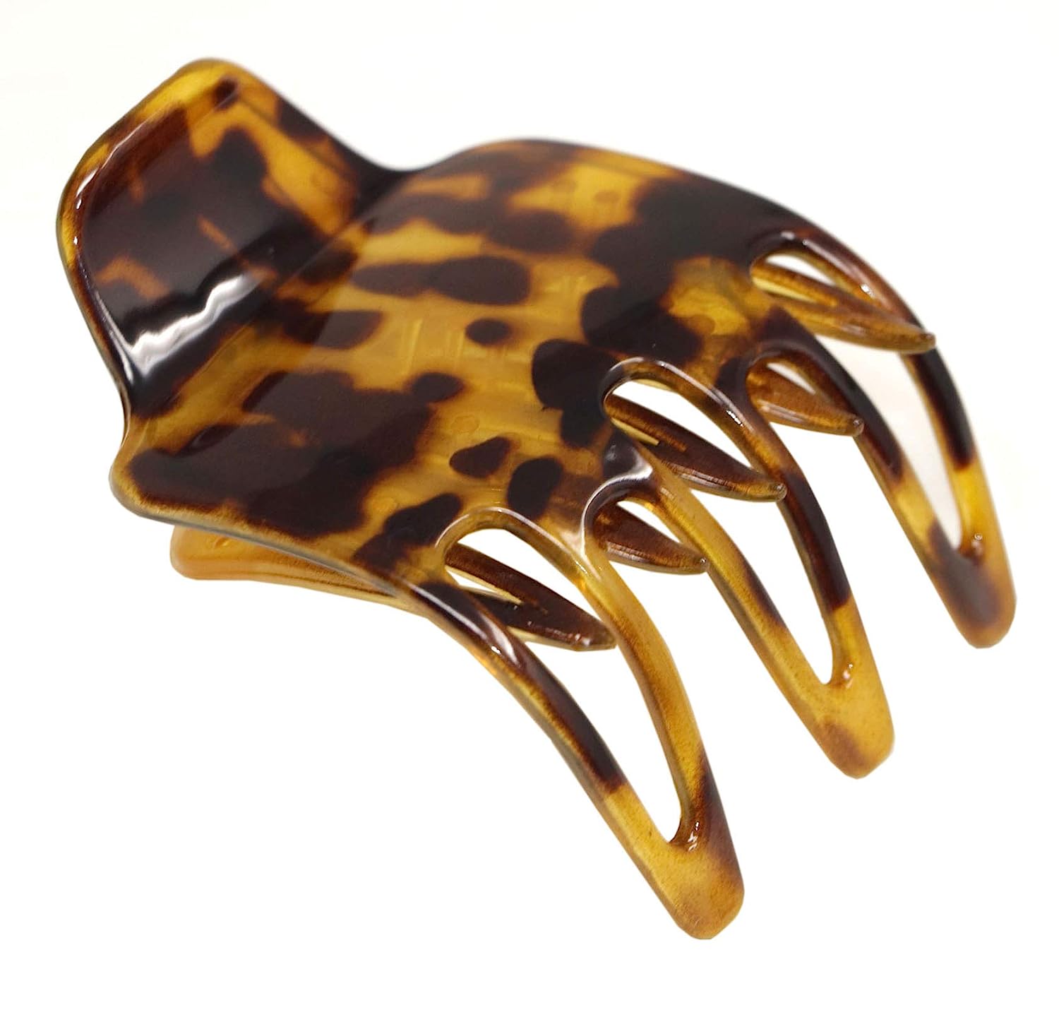 Parcelona French Wide Paw Medium Celluloid Side Slide Yoga Hair Claw for Women