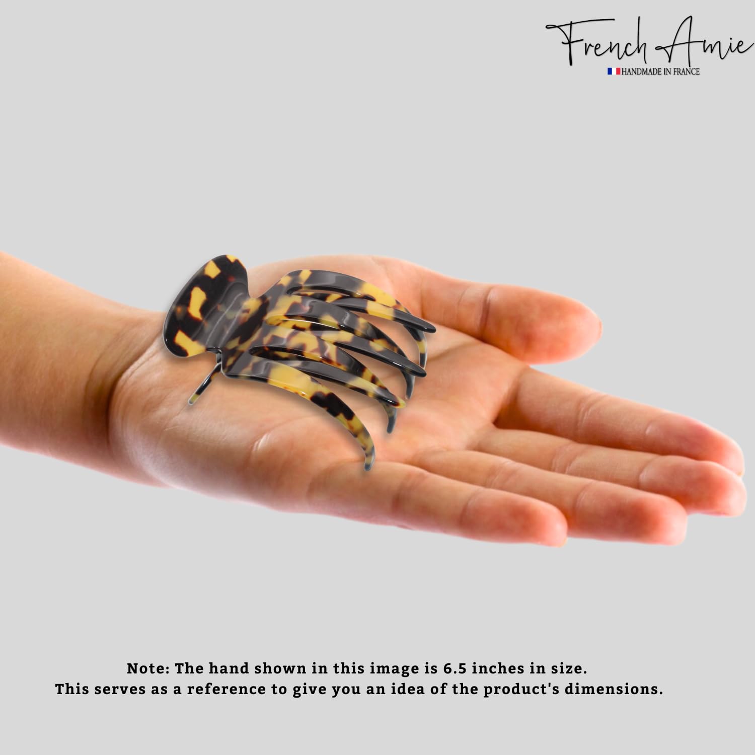 French Amie Paw 2 3/4" Cellulose Handmade Jaw Hair Claw for Women and Girls