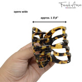 French Amie Hump Small 2 3/4" Celluloid Handmade Jaw Hair Claw Clip