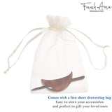 French Amie Oval Arch Handmade Celluloid Hair Bun Cover with Stick for Women