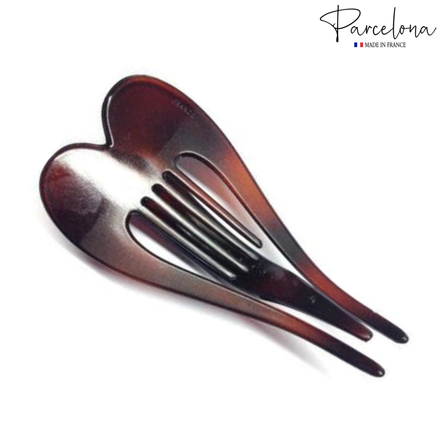 Parcelona French Pelican Large 5" Cellulose Side Slide Hair Claw Clips (2 Pcs)