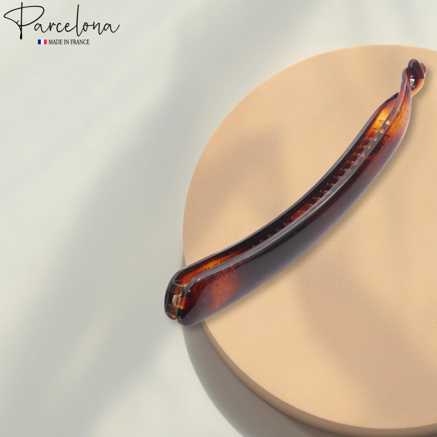 Parcelona French Large 5 1/2" Cellulose Banana Hair Clip for Women and Girls