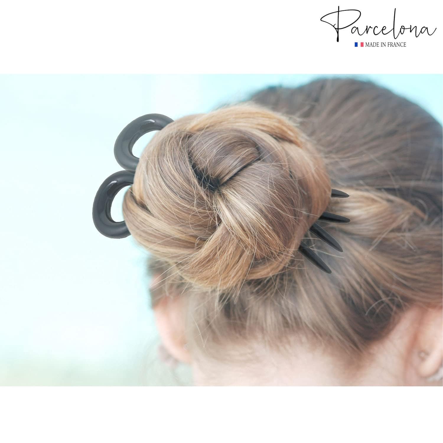 Parcelona French Mystic Large Cellulose Hair Pins for Women & Girls(6Pcs)
