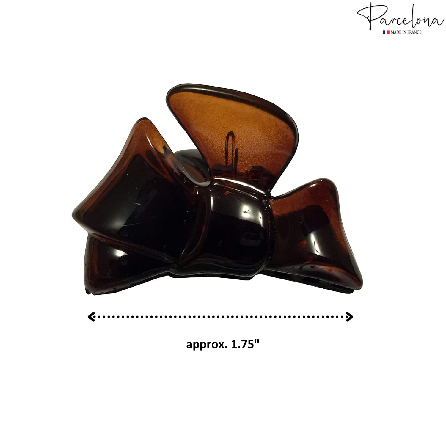 Parcelona French Bow Set of 2 Small Cellulose Shell Jaw Hair Claw Clamp Clutcher