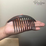 Parcelona French Tapered Edge 11 Teeth Side Hair Combs for Women & Girls (2Pcs)