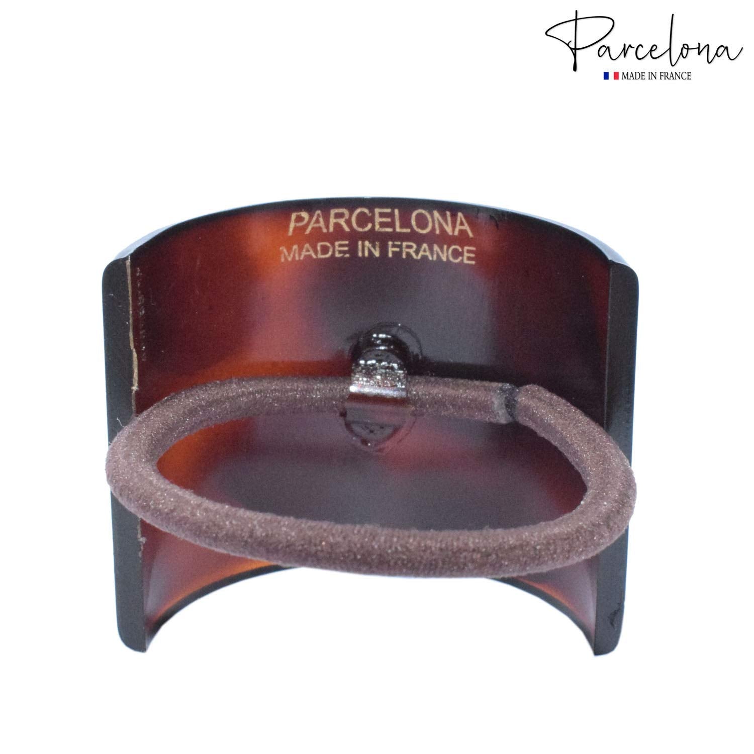 Parcelona France Canopy Cellulose Shell Pony Ponytail Hair Elastic Tie