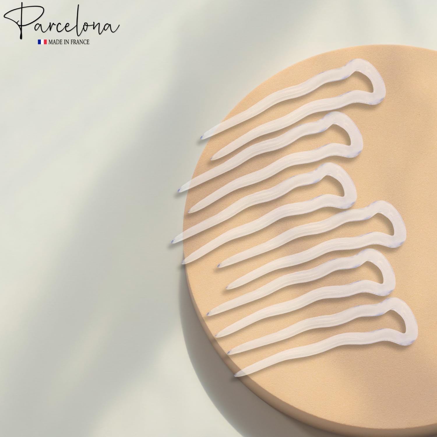 Parcelona French Mystic Large Cellulose Hair Pins for Women & Girls(6Pcs)