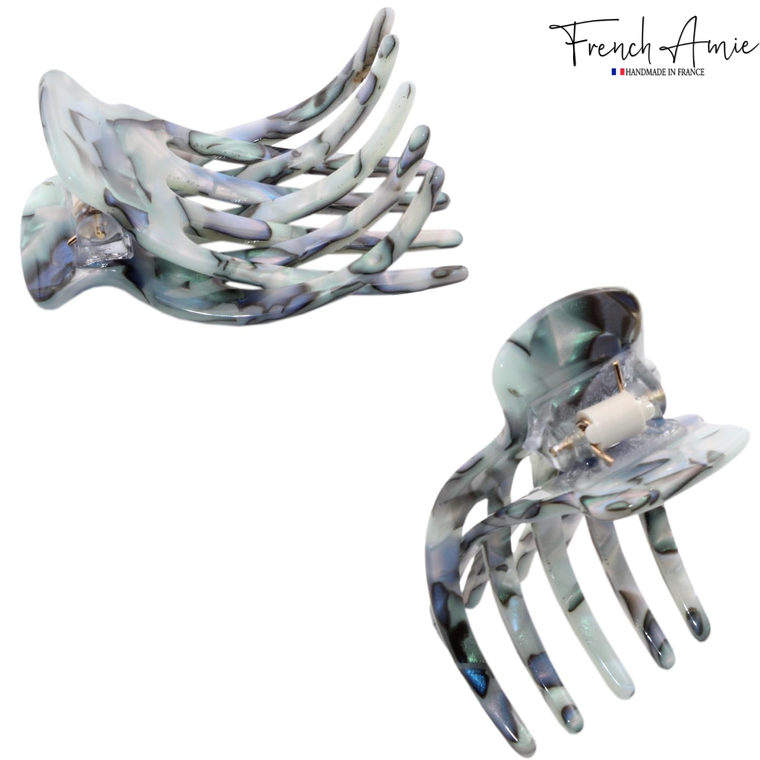 French Amie Bear Paw Small 2 ¾” Cellulose Handmade Yoga Jaw Hair Claw for Women